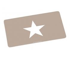 infinite by GEDA LABELS (INFKH) Brettchen, beige. Großer Stern Frühstücksbrett Melamin, 23,5 x 14 x 0.5 cm