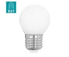 EGLO LED E27 Lampe, Glühbirne Milky, LED Lampe, 4 Watt (entspricht 40 Watt), 470 Lumen, E27 LED warmweiß, 2700 Kelvin, LED Leuchtmittel, Glühlampe G45, Ø 4,5 cm