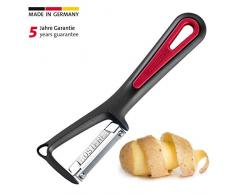 Westmark Sparschäler mit Ausstecher, 16 x 4,2 x 1,7 cm, Gallant, PP/ Rostfreier Edelstahl, Schwarz/Rot, 29012270