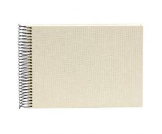 Goldbuch Spiralalbum, Bella Vista, 24x17 cm, 40 weiße Seiten, Leinen, Sandgrau, 20 723