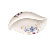 Villeroy & Boch Mariefleur Serve & Salad Servierteller, Gris, 50 x 30 cm, Premium Porzellan, Weiß/Bunt