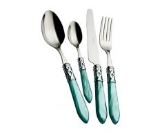 Bugatti alcvm-s4250 Aladdin Besteckgarnitur, 24-teilig Tafelservice, Edelstahl/ABS wassergrün 39 x 27 x 5 cm