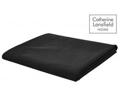 Catherine Lansfield Bügelfreies Bettlaken für EIN Einzelbett, Schwarz, Polyester, schwarz, Doppelbett