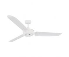Lucci air Carolina Deckenventilator mit Wandsteuerung, Plastik, Weiß, 142 x 142 x 34,5 cm