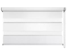 mydeco® 120x160 cm [BxH] in weiß - Doppelrollo ohne bohren, Duorollo - Klemmfix Rollo incl. Klemmträgerr - Sonnenschutz, Sichtschutz für Fenster