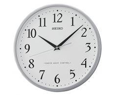 Seiko Unisex Wanduhren Kunststoff Silber QXR210S