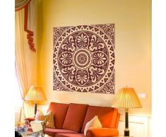 INDIGOS WG30247-22 Wandtattoo w247 Blume Ranke Orient Kreis Wandaufkleber 120 x 120 cm, gelb