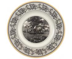 Villeroy & Boch Audun Ferme Frühstücksteller, 22 cm, Premium Porzellan, Weiß/Grau/Gelb