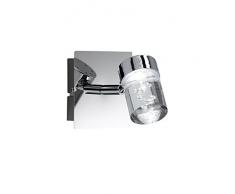 WOFI Wandleuchte Spa-Line, 1-flammig Serie Maar Farbe 1 x LED / 5 W, 10 x 10 cm, 3000 k, 400 lm, Energieeffizenzklasse A+ Badleuchte Schutzart IP20, chrom 4806.01.01.0044
