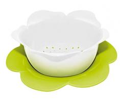 zak! Designs 1283-A850 Rosensieb + Untersetzer 2er Set Weiss