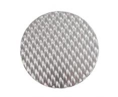 PME Runde Tortenplatte 25 cm, Kunststoff, Silber, 25 x 0.4 x 25 cm