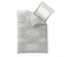 CelinaTex Harmony Bettwäsche 135 x 200 cm Mikrofaser Bettbezug Bea Kreise Weiß Bunt