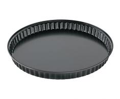 Küchenprofi Bake One 28 cm mit Hebeboden, schwarz Quicheform, hochwertiges Stahlblech, 6-Einheiten