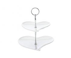 Maxwell & Williams JX57915 Amore Etagere, Servierständer, Servierplatte, 2-stöckig, in Geschenkbox, Porzellan / Metall