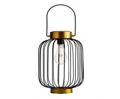 Pauleen 48061 Sunshine Wonder Solar-Laterne Schwarz/Gold für außen-Balkon oder Garten, Metall, 0.006 W