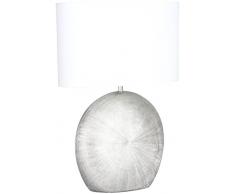 ACTION by WOFI 845601706100, Tischleuchte, Keramik, 60 W, E27, silber, 37 x 28 x 53 cm