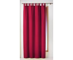 Douceur dIntÃ©rieur - 1600520, Vorhang Passanten, 140 X 260 cm, Essentiel, Polyester Unifarben, Rot