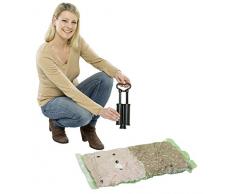 Wenko 52631100 Vakuum Beutel Reise-Set, 6er Set, platzsparende Vakuum Kleideraufbewahrung mit Pumpe, Polyethylen, 19 x 31 x 9.5 cm, transparent