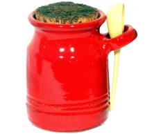 Amazing Cookware Salztopf und Löffel Terrakotta, Rot