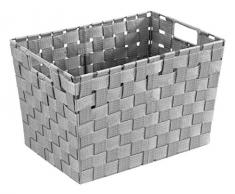 Wenko 22792100 Aufbewahrungskorb Adria M, Badkorb, Küchenkorb, 35 x 22 x 25,5 cm, grau