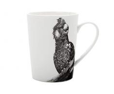 Maxwell & Williams DX0229 Marini Ferlazzo Becher Parrot, aus Bone China Porzellan, Schwarz, Weiß, 460 ml, in Geschenkbox