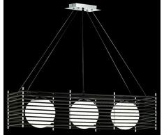 Trio 360800302 Kugel Pendelleuchte, Holz, E27, schwarz