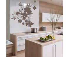 INDIGOS 4052166144421 Wandtattoo w658 sehr schöne Blume Wandaufkleber, 96 x 90 cm, braun