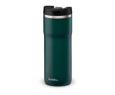 Aladdin Barista Java Thermavac Leak-Lock Edelstahl-Kaffeebecher To Go, 0,47 Liter, Basil Green, Doppelwandige Vakuum-Isolierung, Auslaufsicher, Thermobecher Isolierbecher