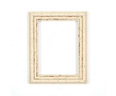 Memory Box Verzierter Bilderrahmen im Shabby-Chic-Stil, mit Einer MDF-Rückwand zum Aufhängen oder Aufstellen, mit Einer hochklaren, bruchsicheren Plexiglasplatte aus Styrol, 30,5 x 25,4 cm, Weiß