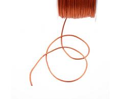 Deko AS GmbH Seidenkordel Braun - 2 mm Breite auf 100 m Rolle - 29031 707-R 002