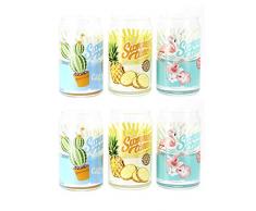Cerve M71190 Fun in the Sun Trinkbecher, mehrfarbig, Can Tumbler 450ml