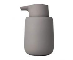Blomus Sono Seifenspender, Keramik, Kunststoff, Silikon, Satellite, H 14 cm, T 9,5 cm, Ø 8,5, V 0,25 l