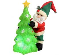 WeRChristmas 39 cm, mit Beleuchtung, Motiv Weihnachtsbaum mit Farbwechsel-LED-Lampe, Mehrfarbig