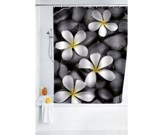 WENKO 20962100 Duschvorhang Bloom - waschbar, mit 12 Duschvorhangringen, 100 % Polyester, Mehrfarbig