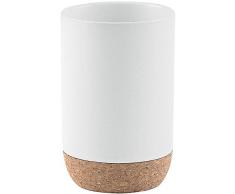 Gedy Ilary Zahnputzbecher, Keramik, Weiß, 7 x 7 x 10,5