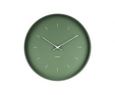 Karlsson Butterfly Uhr, Wanduhr, Stahl, grün, 37.5 cm