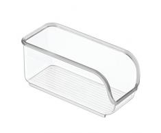 iDesign Linus Aufbewahrungsbehälter für Zuckertütchen | kleine Zucker-Dose für Esstisch oder Arbeitsfläche | Sortierbox mit seitlicher Öffnung | Kunststoff transparent