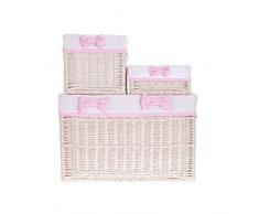 e-wicker24 RegalkÃ¶rbe aus Weide, Korb, Beige, 60 x 40 x 40 cm, 3-Einheiten