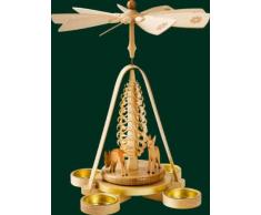 Weihnachtspyramide Erzgebirge Richard Glässer Seiffen Pyramide Rehe für Teelichte, 16682