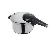 WMF Perfect Premium Schnellkochtopf 4,5l, Schnelltopf 22 cm, Cromargan Edelstahl poliert, Induktion, 2 Kochstufen, All-In-One Drehknopf