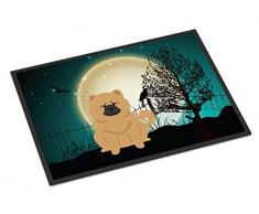 Carolines Treasures Halloween Scary Chow Cream Indoor or Outdoor Mat 18x27 BB2334MAT, 18 x 27 Multicolor