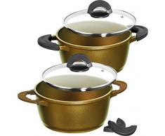 IMPERA Aluguss Kochtopf-Set, 4-tlg., 20/24 cm, Spicy Olive
