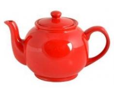 Price & Kensington, 6 Tassen Teekanne, Steingut, rot, glänzend