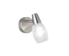 Reality Leuchten Strahler, Metall, nickel matt, 8 x 8 x 15 cm