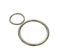 GARDINIA Dekoring, Zum Drapieren von Gardinen und Vorhangstoffen, Außen ca. Ø 45/80 mm, 2 Stück, Metall, Silber-matt