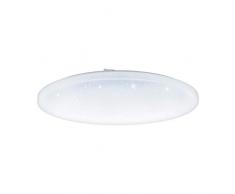 EGLO LED Deckenleuchte Frania-S, 1 flammige Wandlampe, Kristall-Effekt Deckenlampe aus Stahl und Kunststoff, Wohnzimmerlampe in weiß , Küchenlampe, Flurlampe Decke in Ø 55 cm