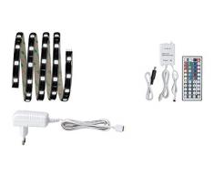 Paulmann 703.19 Function YourLED Basisset 1,5m RGB 10W 230/12V Niedervolt 18VA Schwarz Kunststoff 70319 Lichtband Lichtstreifen Lichtschlauch