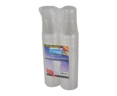 Kingfisher Einweg Kunststoff Becher, transparent, 0,5 Pint, 100 Stück