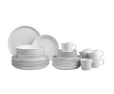 Creatable, 13357, Serie TRENDY weiß, 30-TLG Kombiservice, Porzellan, 45x38x22 cm, Einheiten