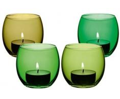 LSA Coro Teelichthalter, 4 Stück, 6,5 cm, Blätter